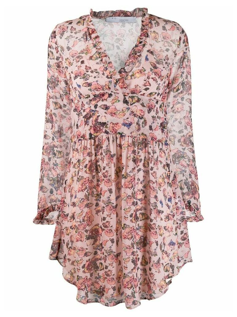 IRO floral flared dress - PINK