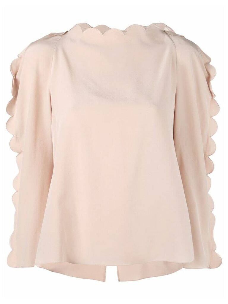 Fendi scalloped blouse - PINK