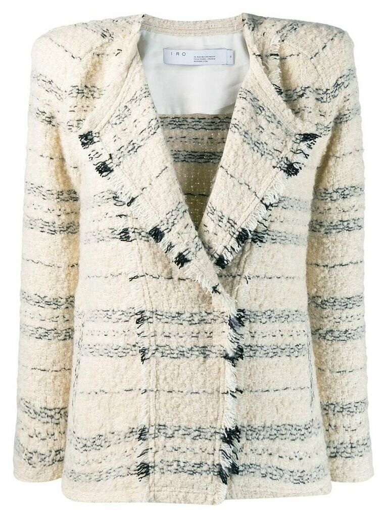 IRO Nineal crop knitted jacket - NEUTRALS