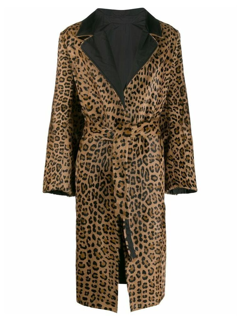 Simonetta Ravizza leopard print coat - Brown