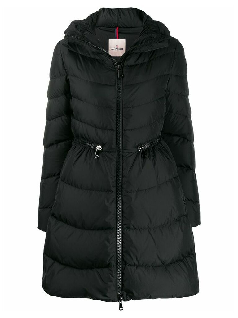 Moncler zipped waisted puffer jacket - Black