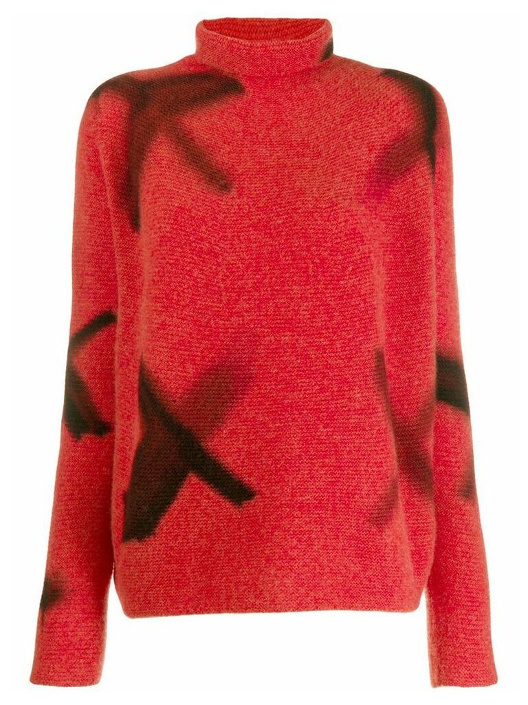 Suzusan roll neck sweatshirt - Red