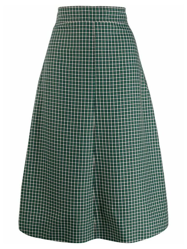 Cédric Charlier plaid print skirt - Green