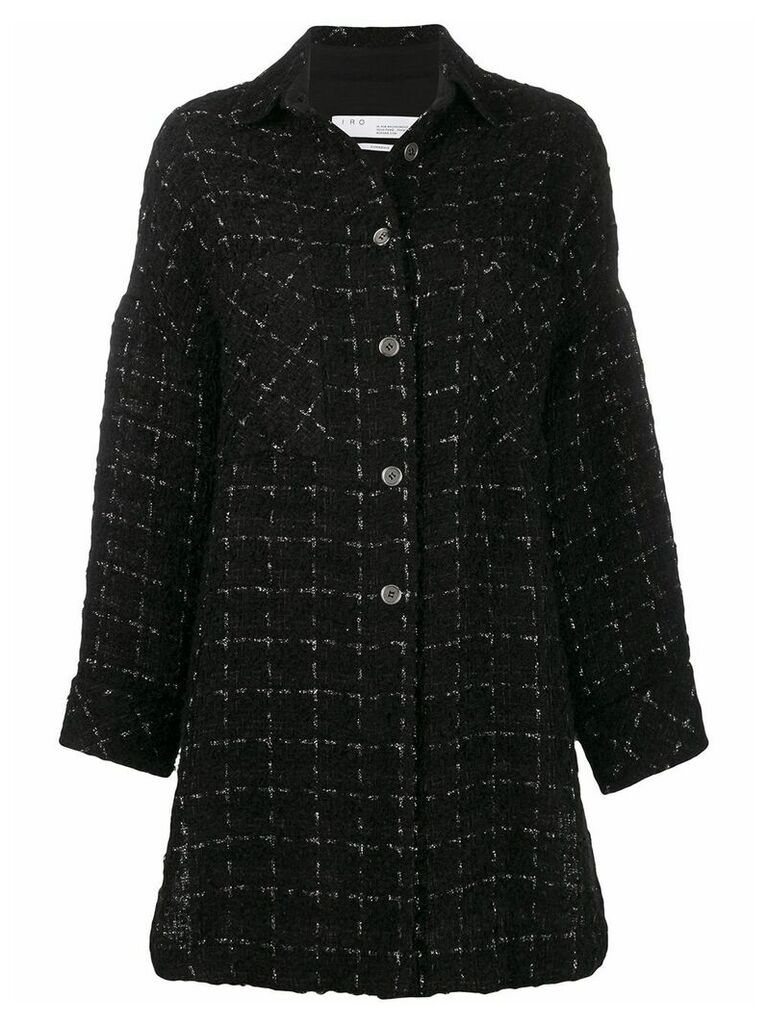 IRO oversized tweed coat - Black