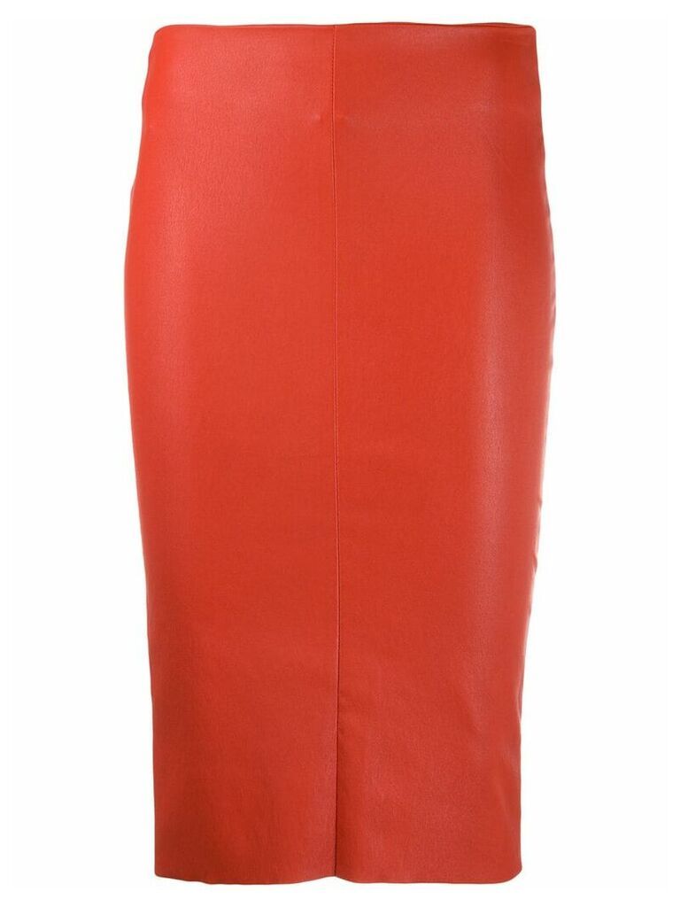 Drome high-rise pencil skirt - ORANGE