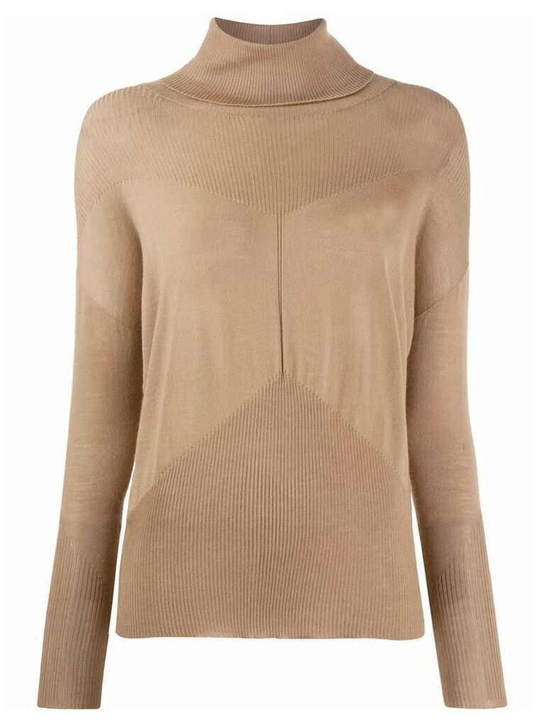 Lorena Antoniazzi cashmere roll-neck sweater - NEUTRALS