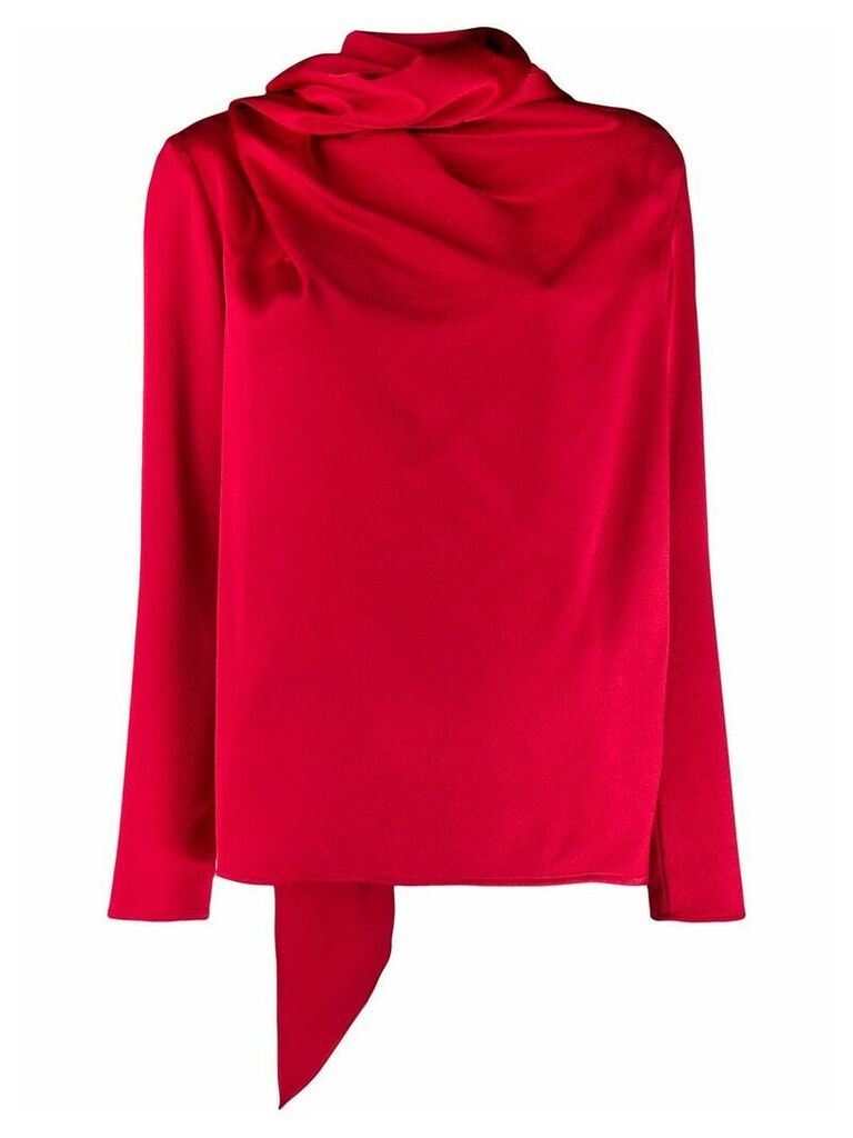 Gianluca Capannolo asymmetric draped blouse - Red