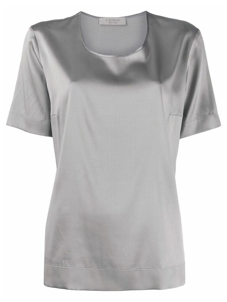 D.Exterior short-sleeved blouse - Grey