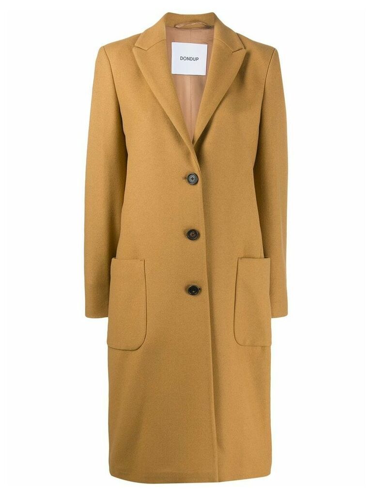 Dondup classic single-breasted coat - NEUTRALS