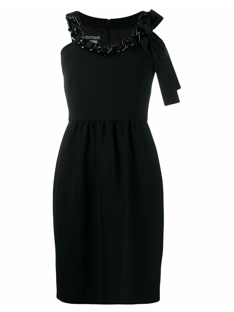 Boutique Moschino chain-embellished mini dress - Black
