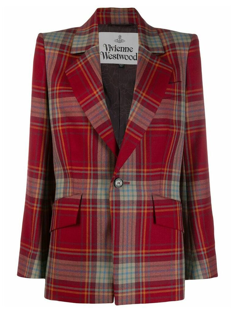 Vivienne Westwood checked single breasted blazer - Red