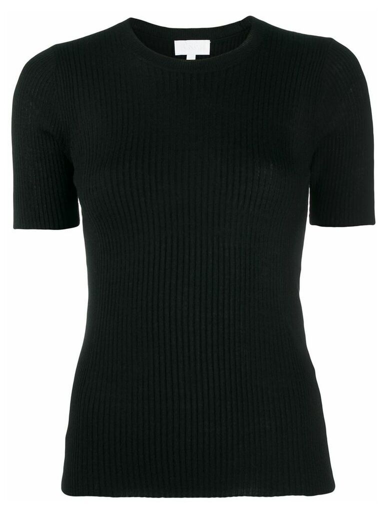Lala Berlin ribbed-knit short-sleeved top - Black