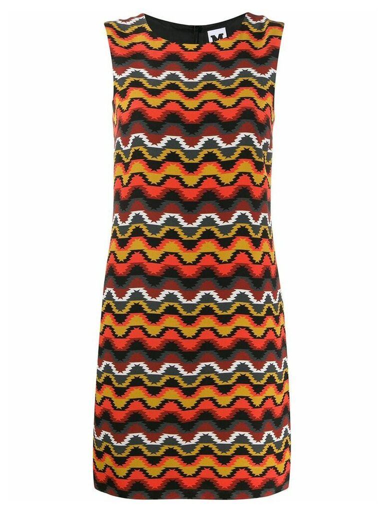 M Missoni geometric silk dress - ORANGE