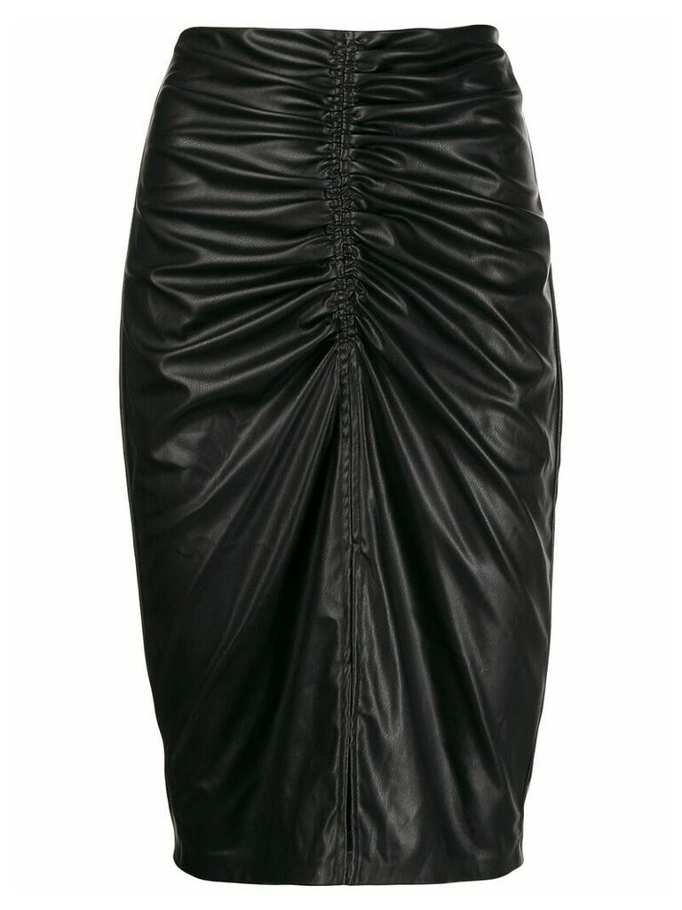 8pm leather look pencil skirt - Black