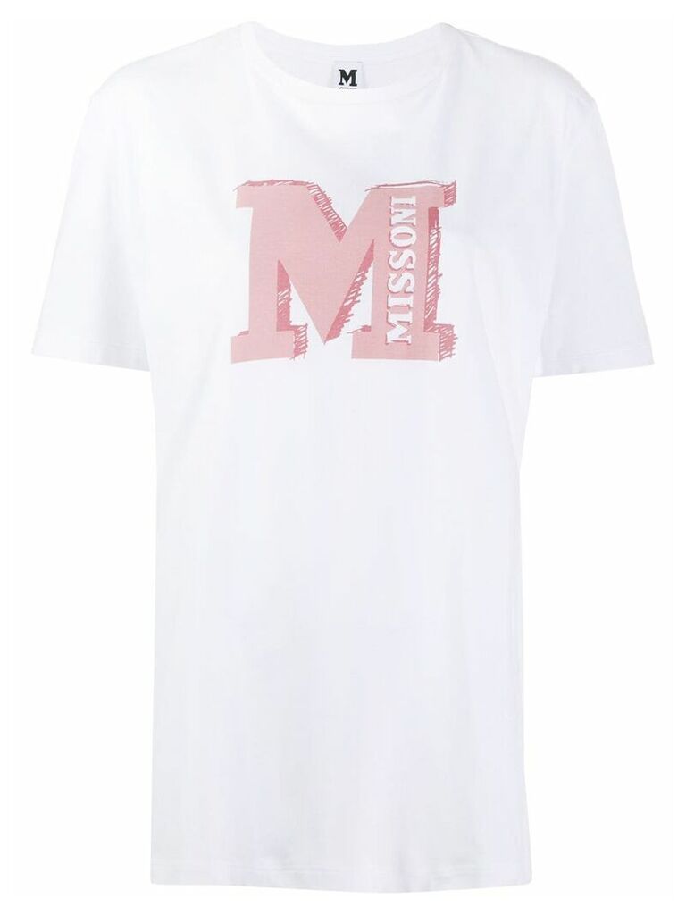 M Missoni logo print T-shirt - White