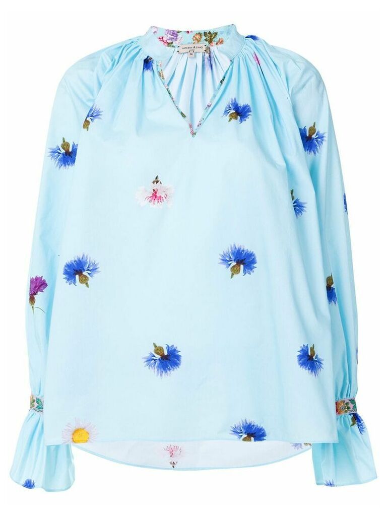 Natasha Zinko floral print blouse - Blue