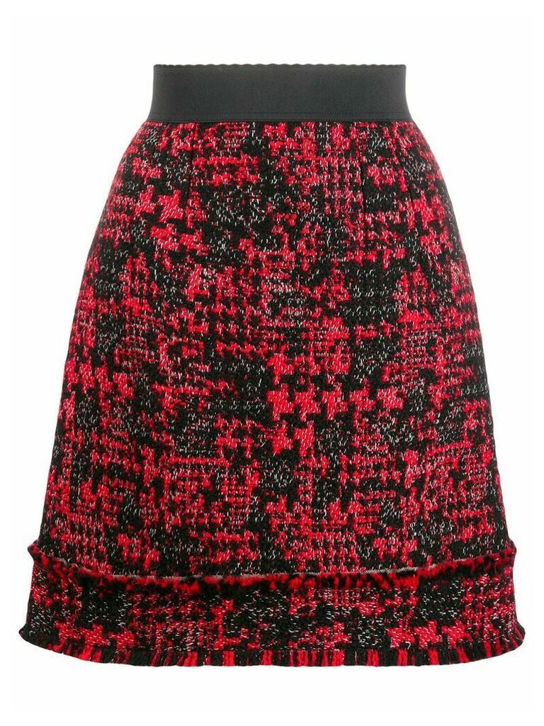 Dolce & Gabbana short tweed skirt - Red