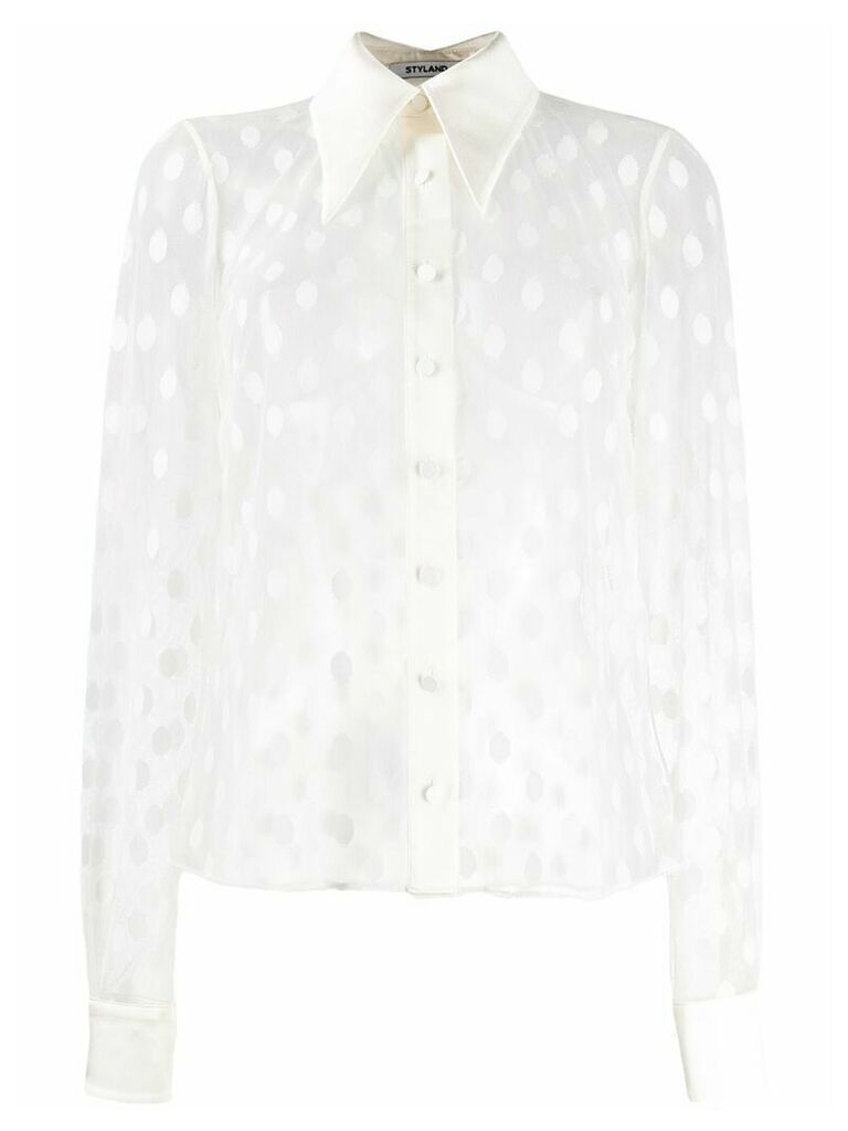 Styland sheer shirt - White