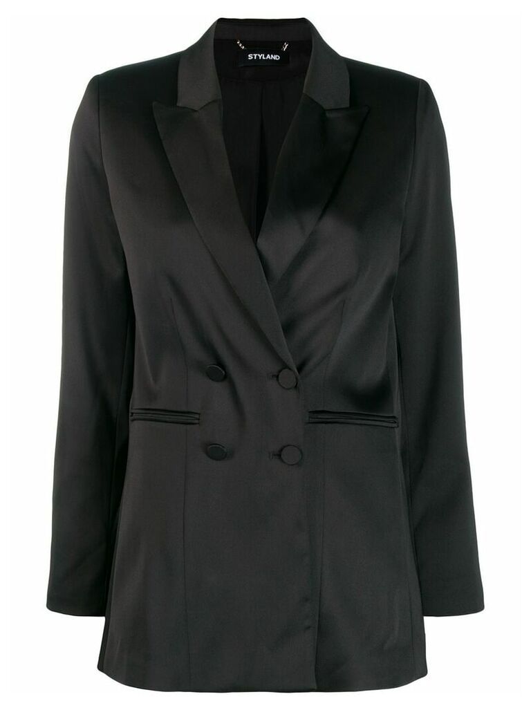 Styland double breasted blazer - Black