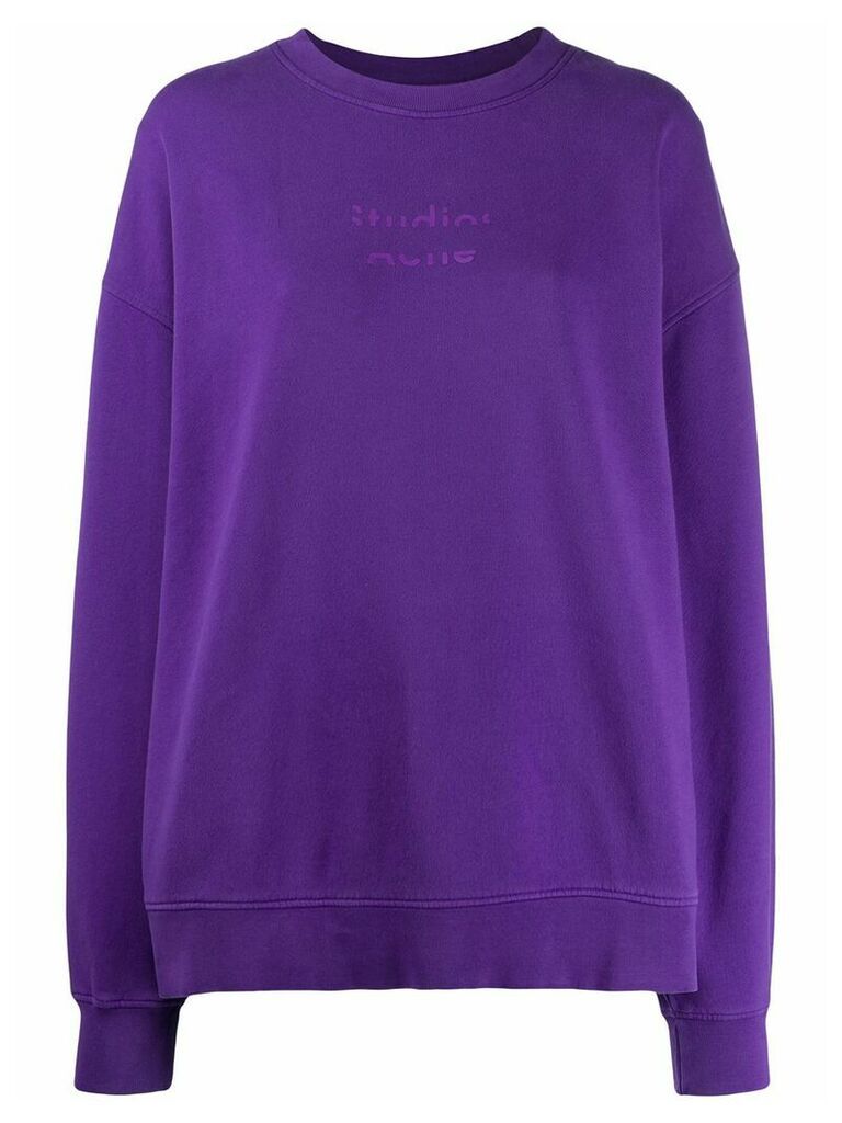 Acne Studios broken logo print sweatshirt - Purple
