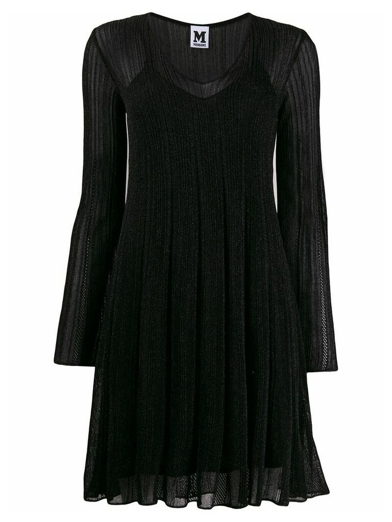 M Missoni long sleeve ribbed dress - Black