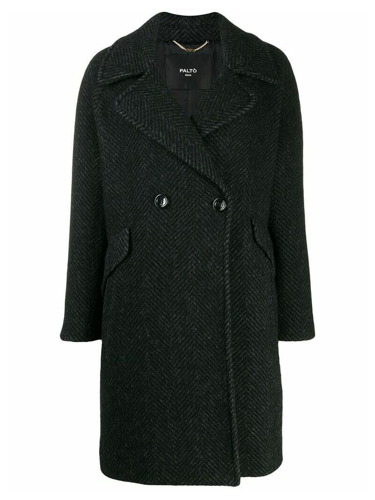 Paltò double-breasted coat - Black