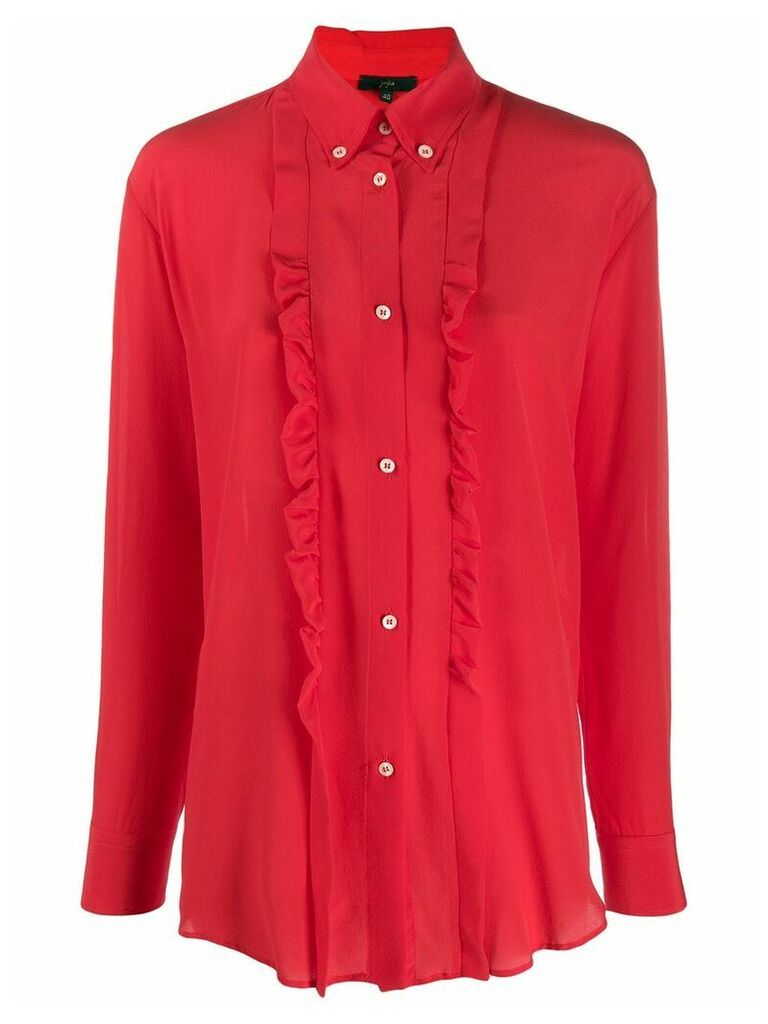 Jejia ruffle long-sleeve blouse - Red