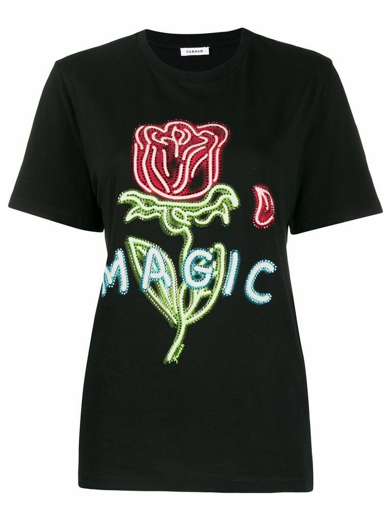 P.A.R.O.S.H. Magic embellished T-shirt - Black