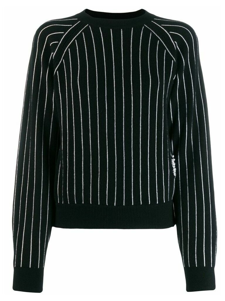 Barrie striped cashmere jumper - Black