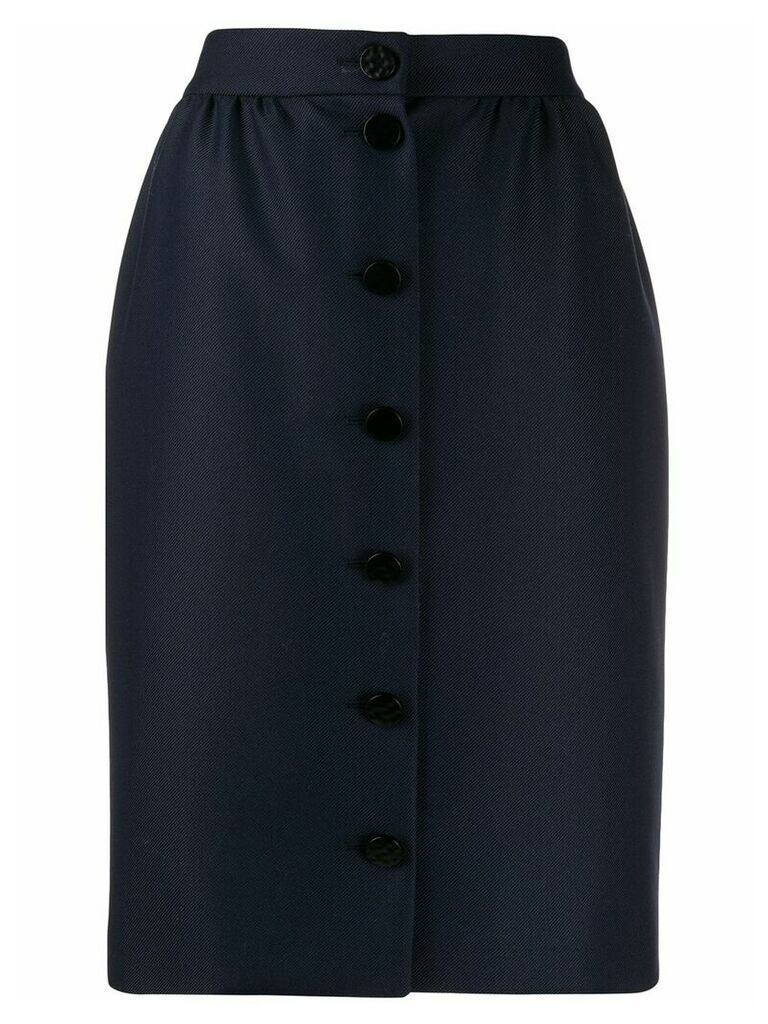 Paule Ka high-waist button-up skirt - Blue