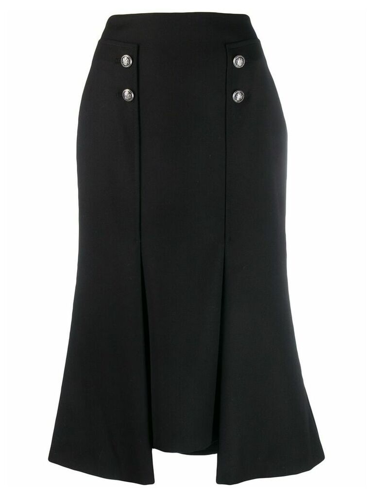 Alexander McQueen buttoned asymmetric skirt - Black