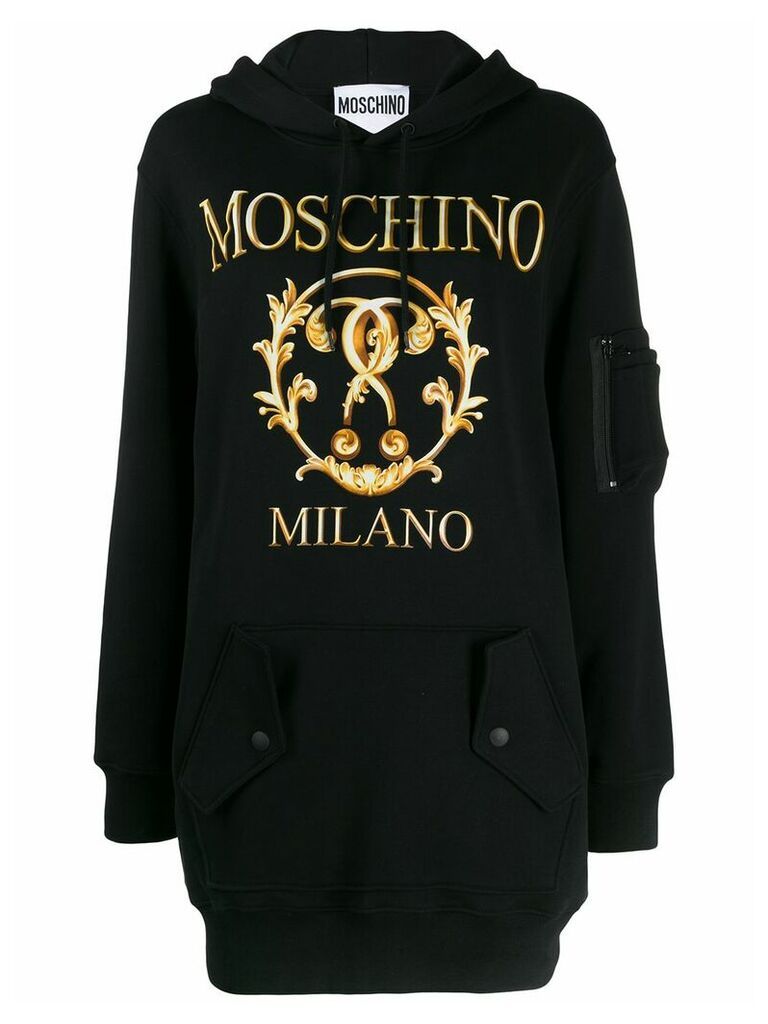 Moschino logo hoodie - Black