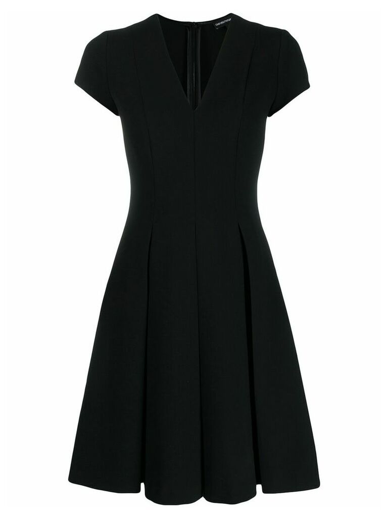 Ea7 Emporio Armani pleated skirt dress - Black