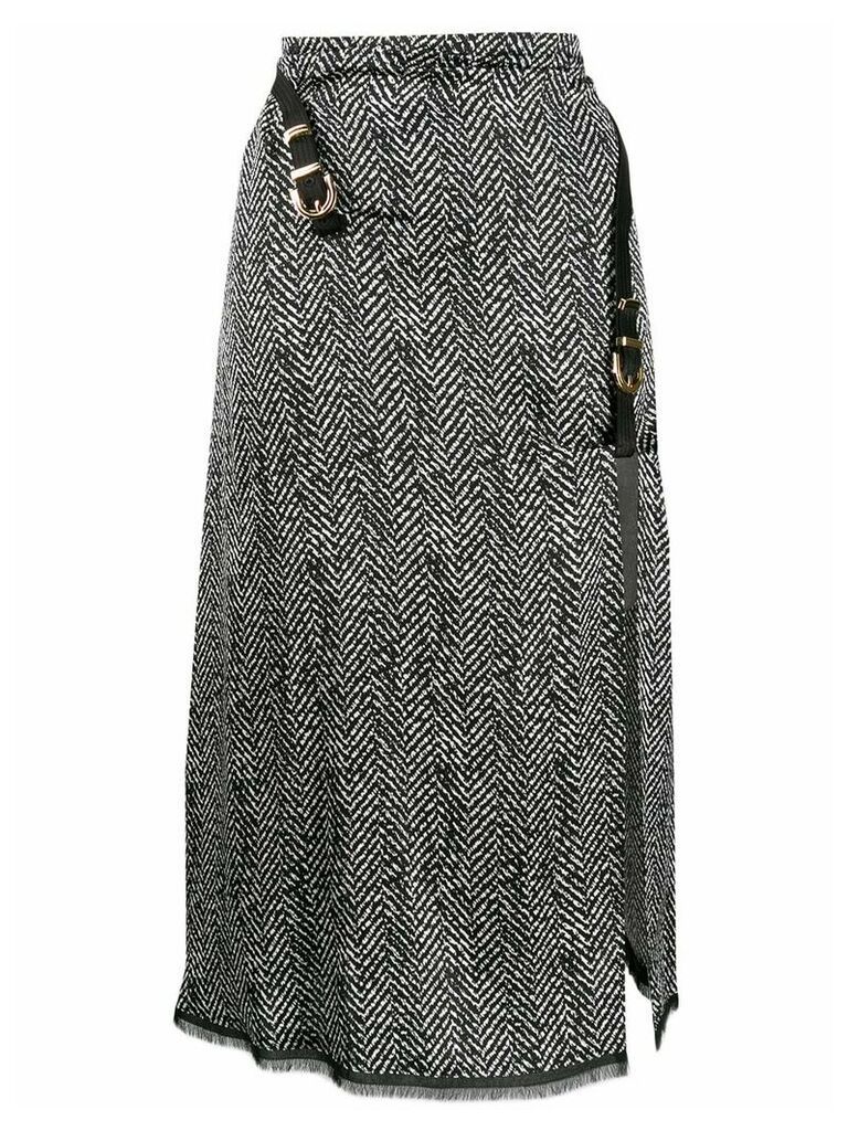 Versace herringbone midi skirt - Black