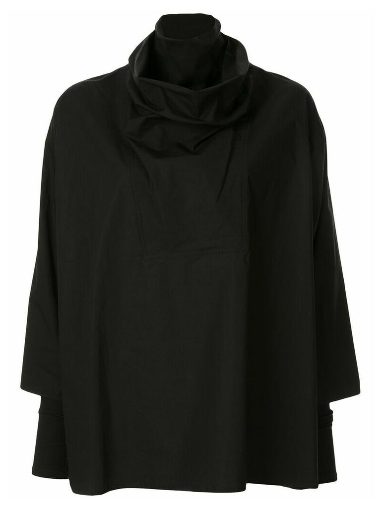 Nehera funnel neck oversized shirt - Black