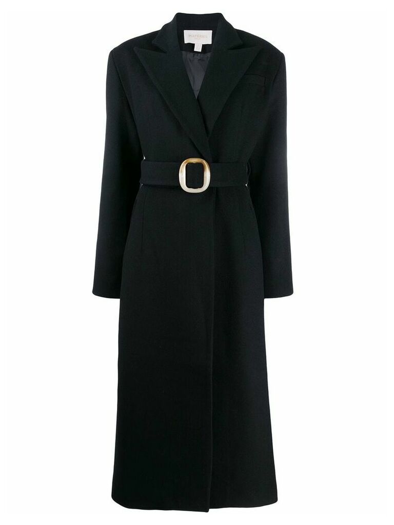 Matériel belted overcoat - Black