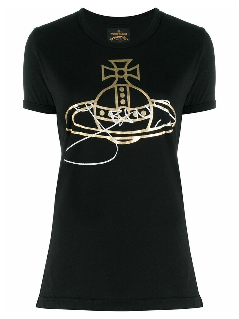 Vivienne Westwood Anglomania metallic effect printed logo T-shirt -