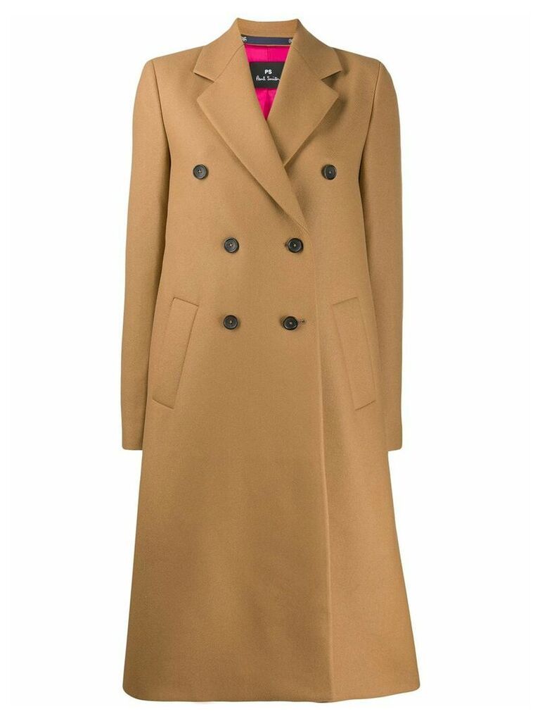 PS Paul Smith double breasted coat - Brown