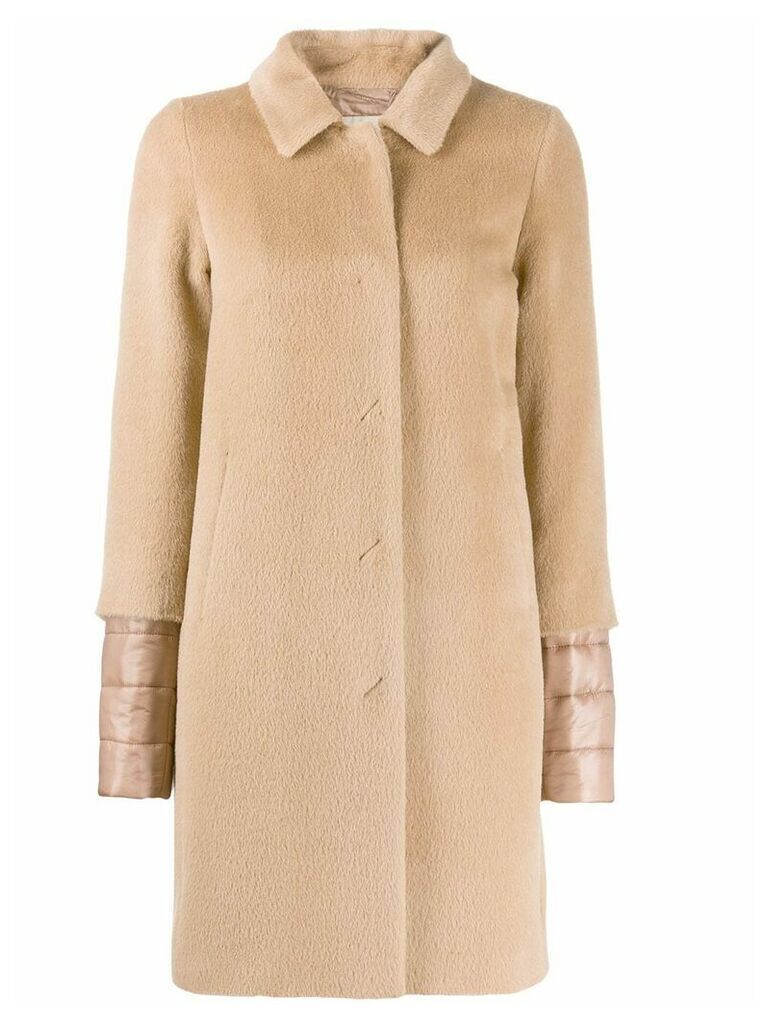 Herno padded wool coat - NEUTRALS