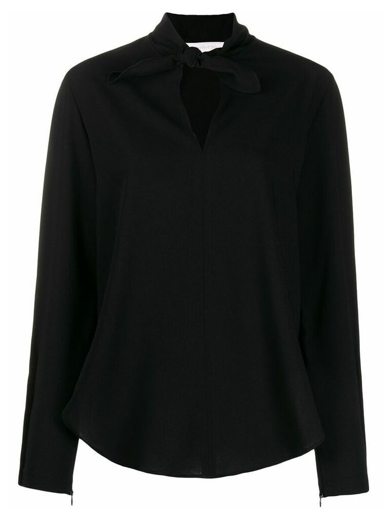 See by Chloé tie neck blouse - Black