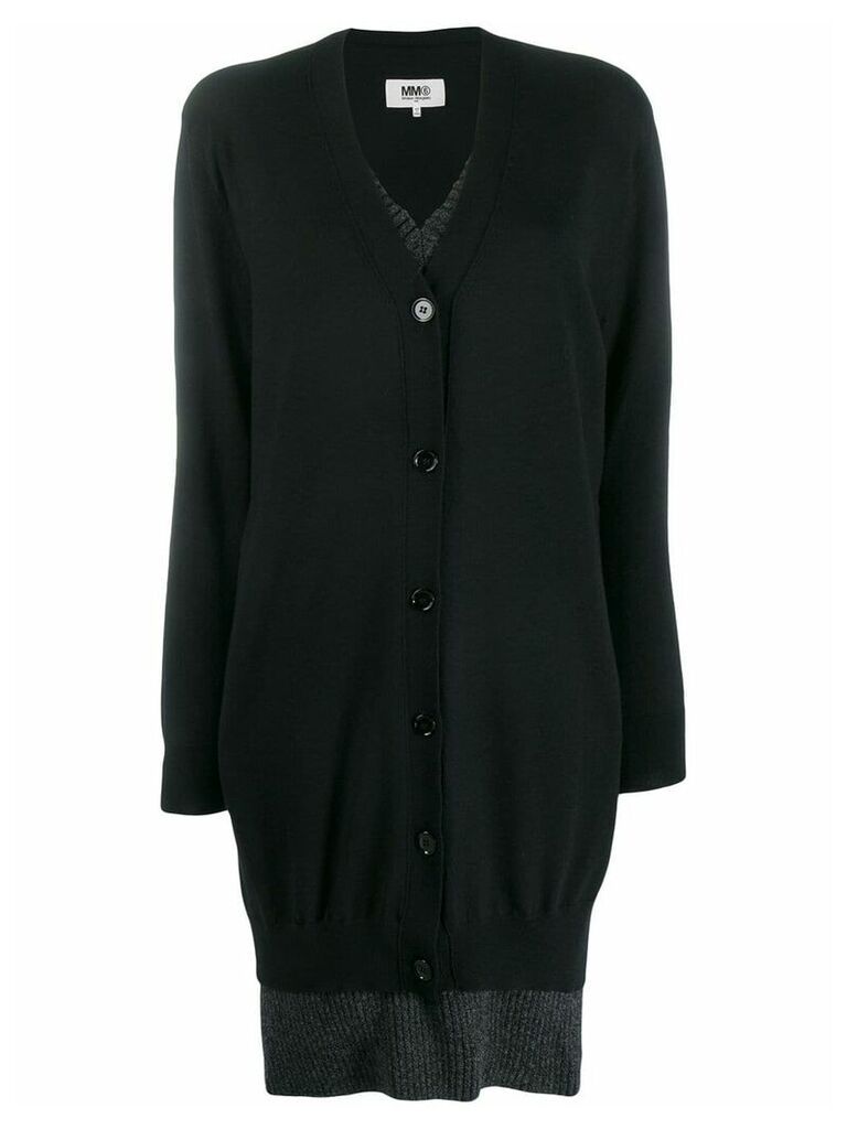 Mm6 Maison Margiela layered knitted dress - Black