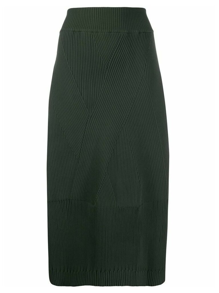 Zucca ribbed pull-on skirt - Green