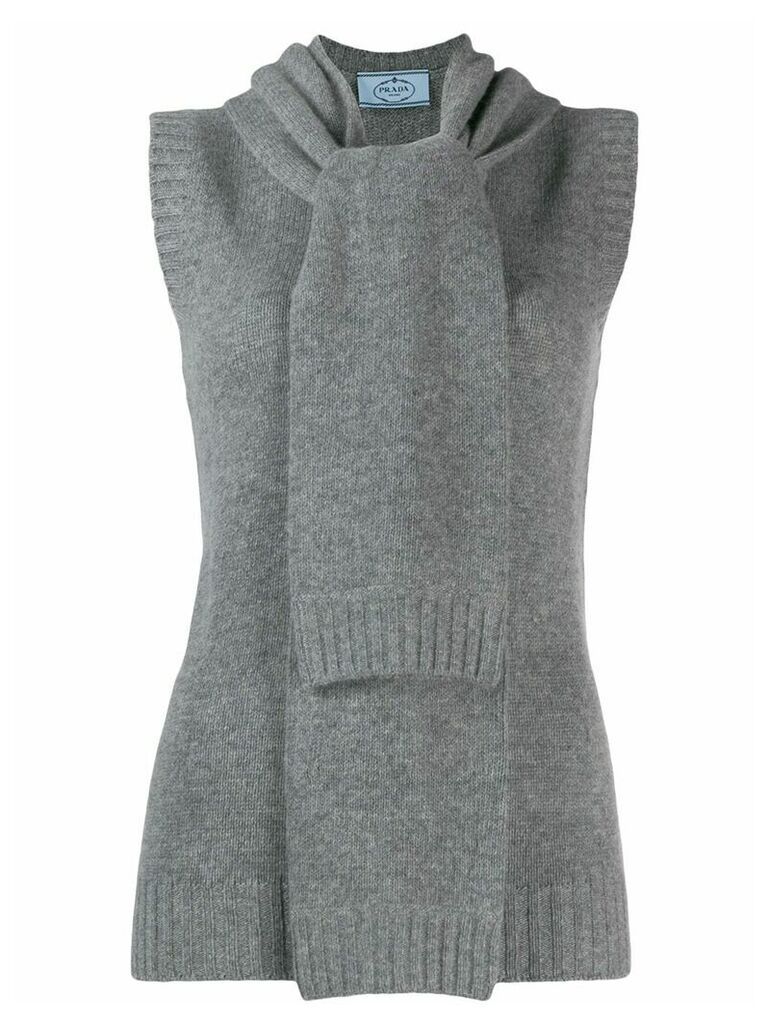 Prada scarf style knitted top - Grey