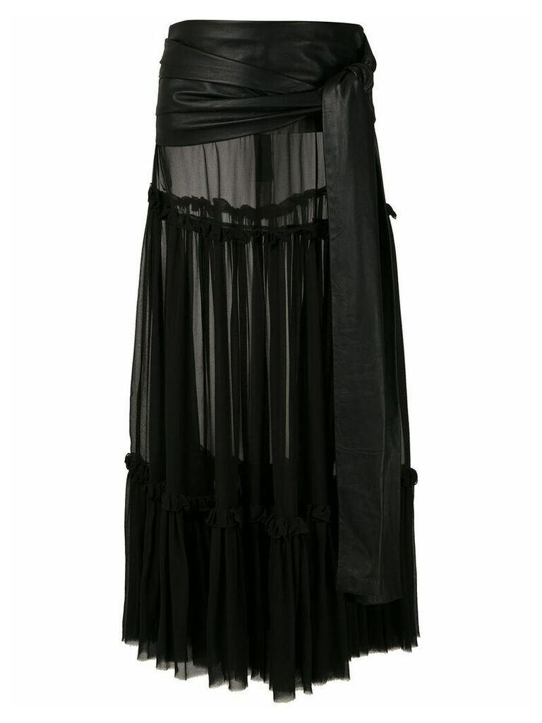 Andrea Bogosian Paraty Couture silk midi skirt - Black