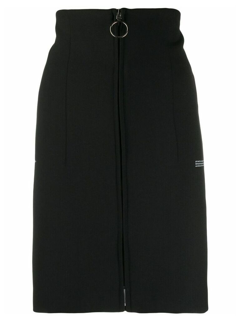 Off-White high waisted zipped skirt - Black