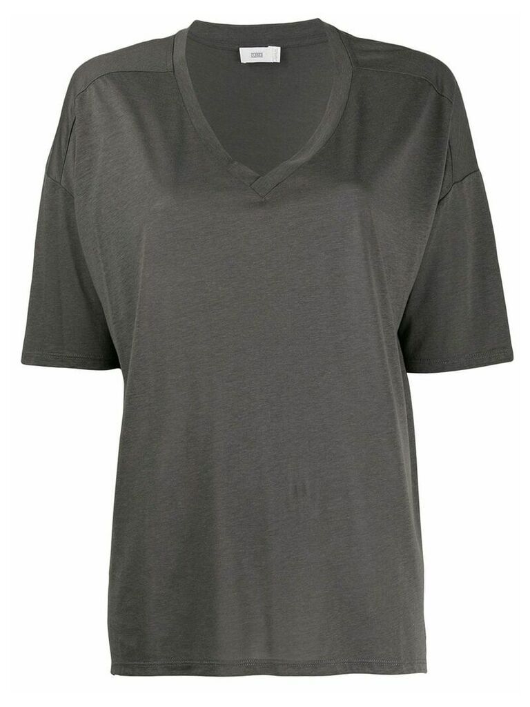 Closed short-sleeve flared T-Shirt - Green