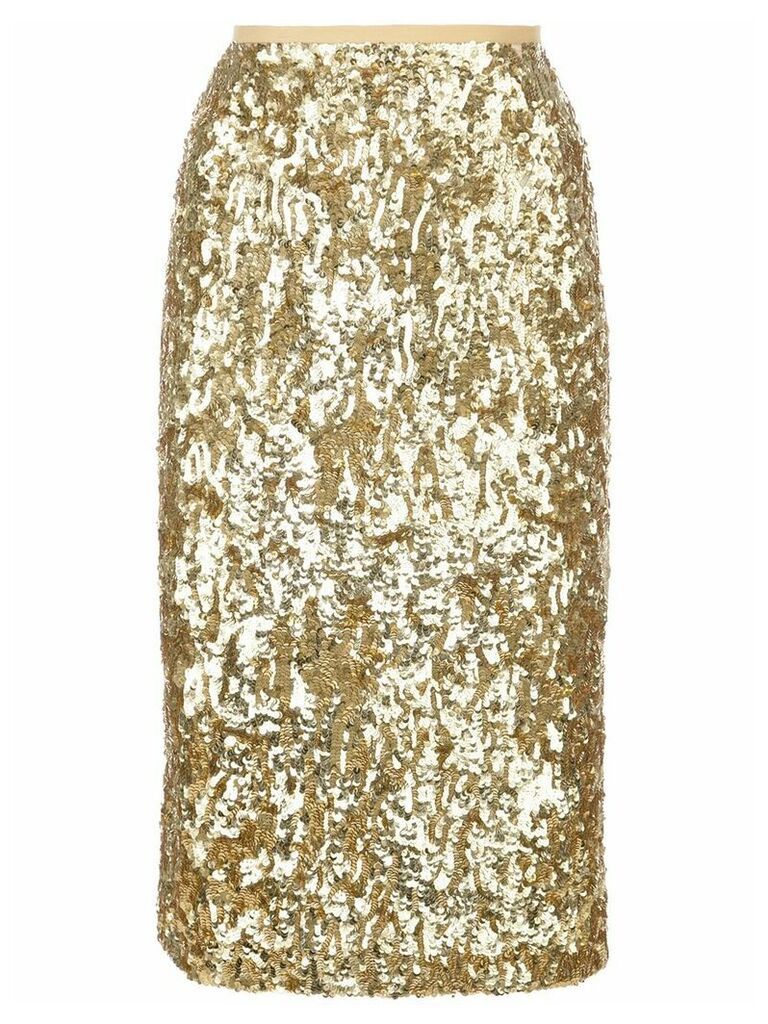 Michael Kors sequinned pencil skirt - GOLD