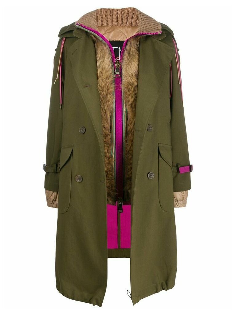 Bazar Deluxe layered trench coat - Green