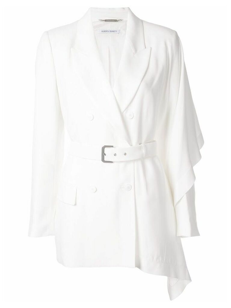 Alberta Ferretti draped detail blazer - White