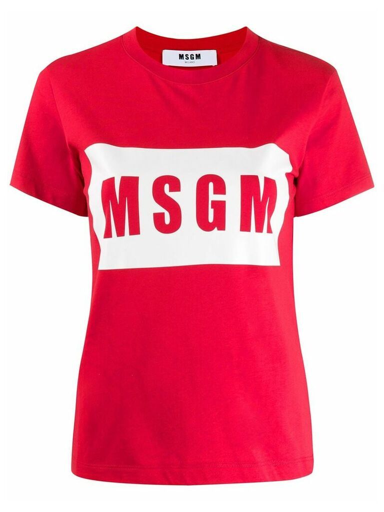 MSGM logo print T-shirt - Red